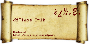 Álmos Erik névjegykártya
